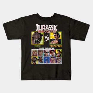 Jurassic Park Fighter - T.Rex vs Ian Malcolm Kids T-Shirt